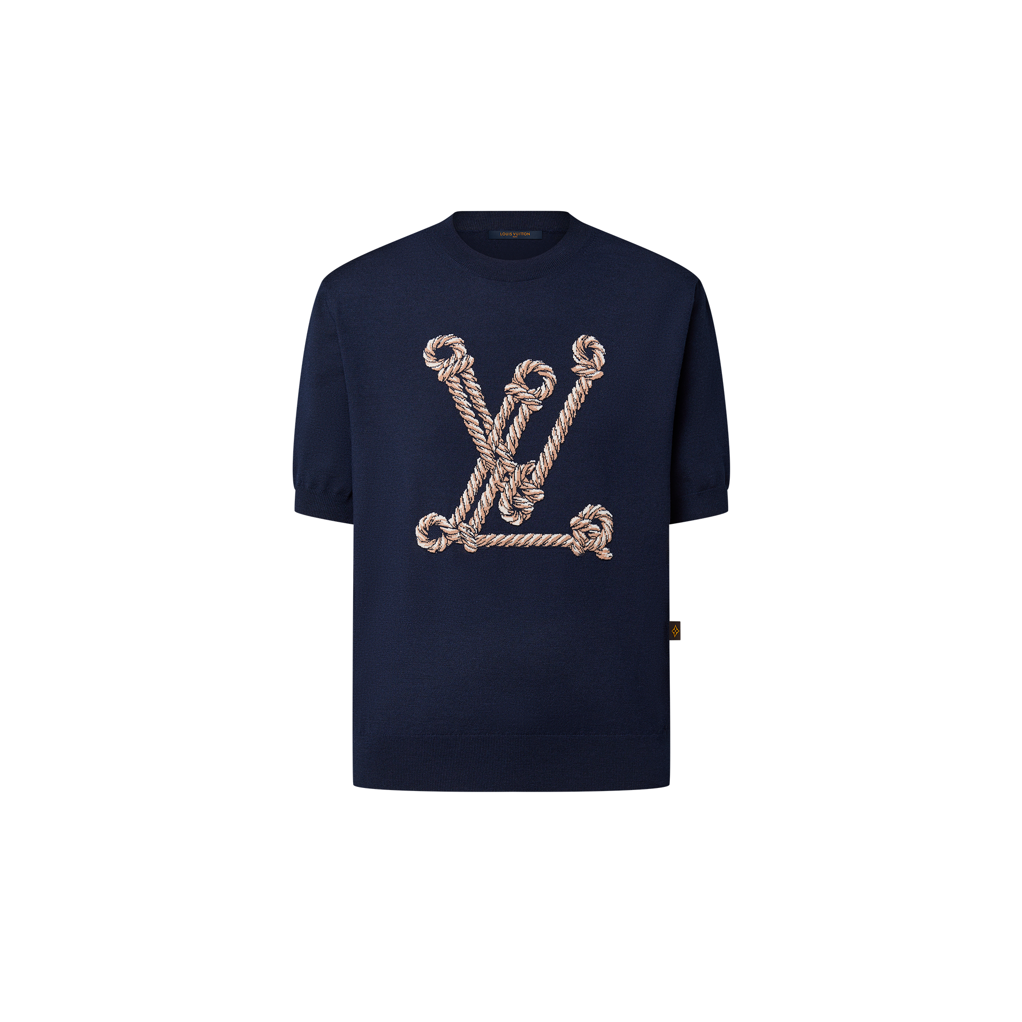 トップス Louis Vuitton knit polo shirt LOUIS VUITTON || Slim Fit Textured-Knit Polo T-Shirt For